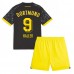 Borussia Dortmund Sebastien Haller #9 Bortedraktsett Barn 2023-24 Korte ermer (+ Korte bukser)